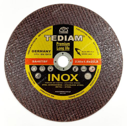 Tarcza do cięcia TEDIAM PREMIUM INOX 230x1,8mm STAL-INOX